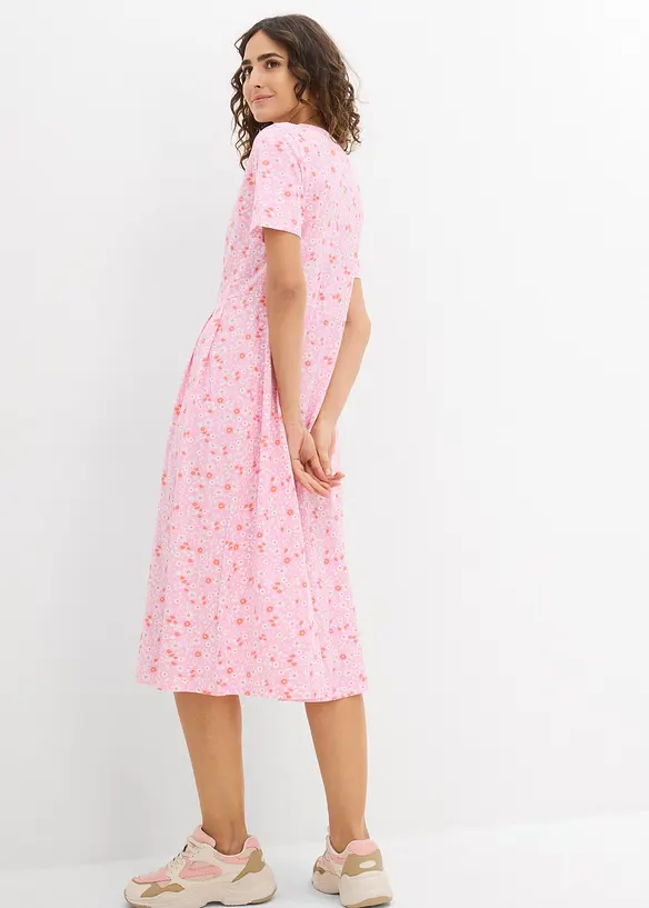 Robe en jersey de coton, longueur midi, bonprix