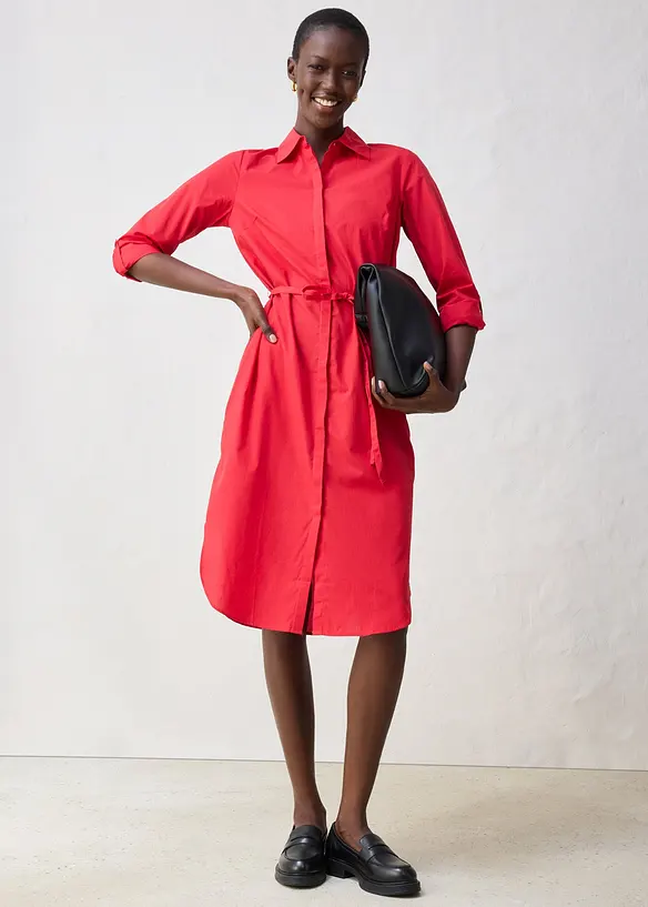 Robe-chemise avec soie, bonprix