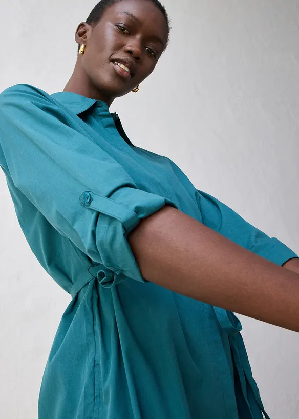 Robe-chemise avec soie, bonprix