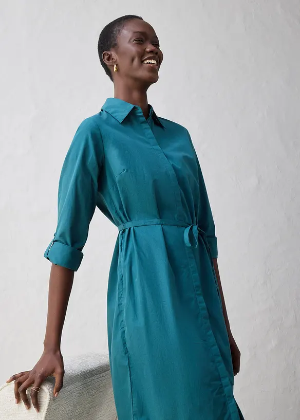 Robe-chemise avec soie, bonprix