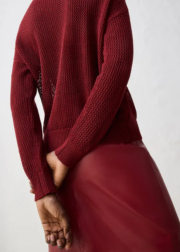 Gilet en maille ajourée, bonprix