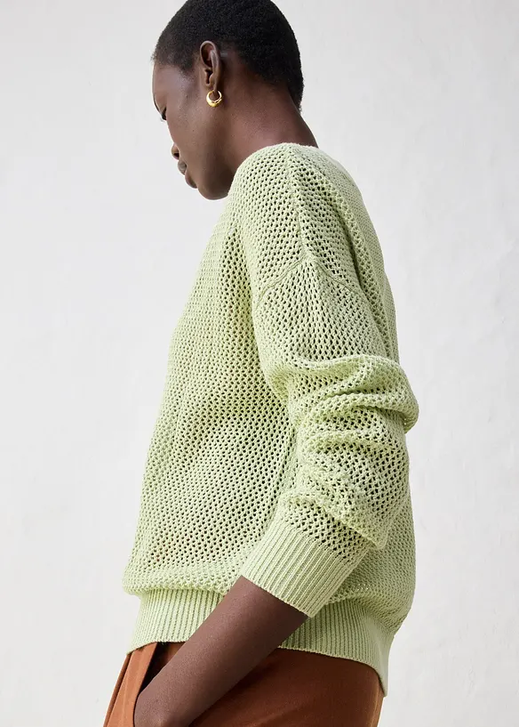 Gilet en maille ajourée, bonprix