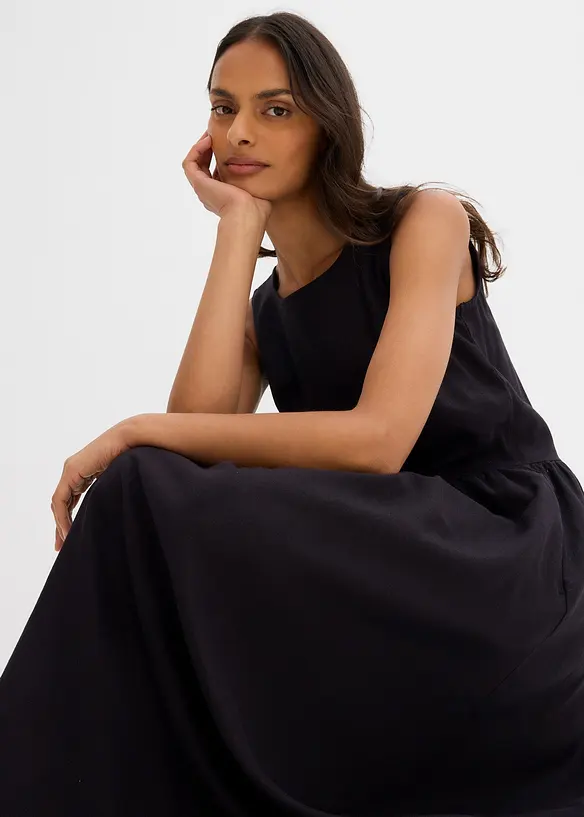 Robe longue en léger mélange de lin et viscose, bonprix