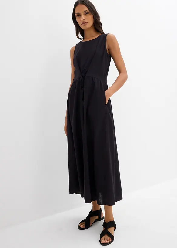Robe longue en léger mélange de lin et viscose, bonprix