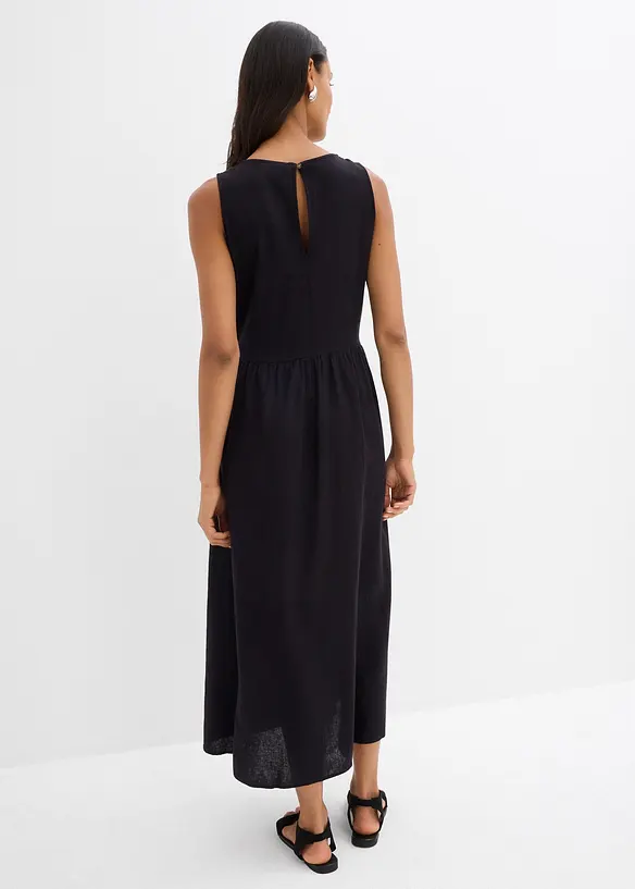 Robe longue en léger mélange de lin et viscose, bonprix