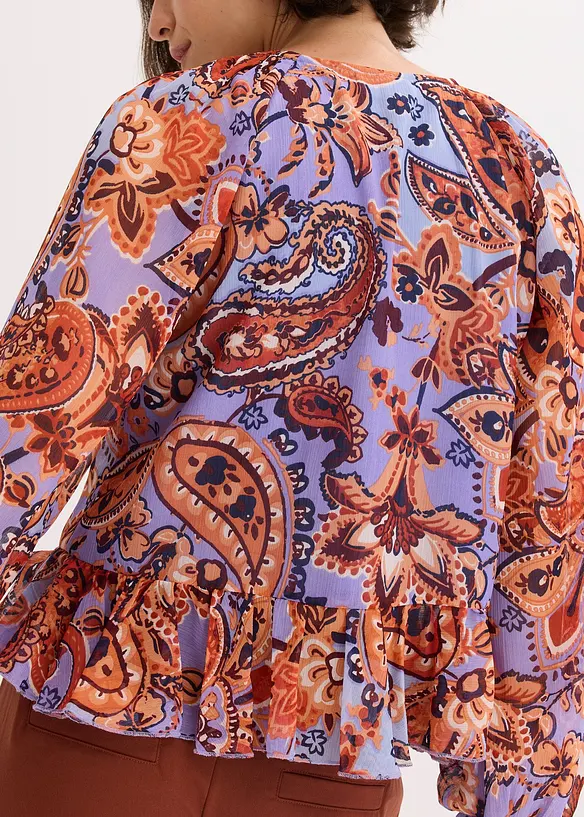 Chemisier en mousseline à volants, bonprix