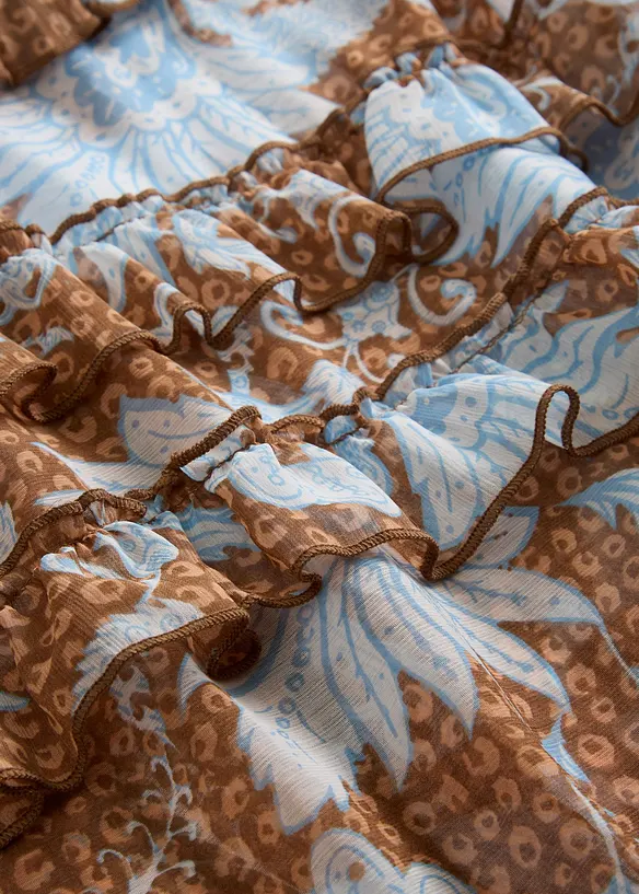 Blouse en mousseline à volants, bonprix