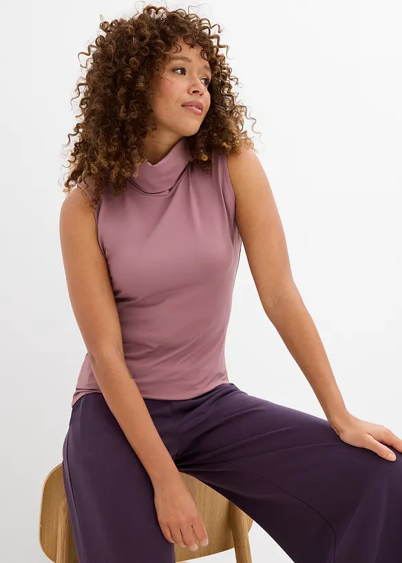 Top extensible à col roulé, bonprix