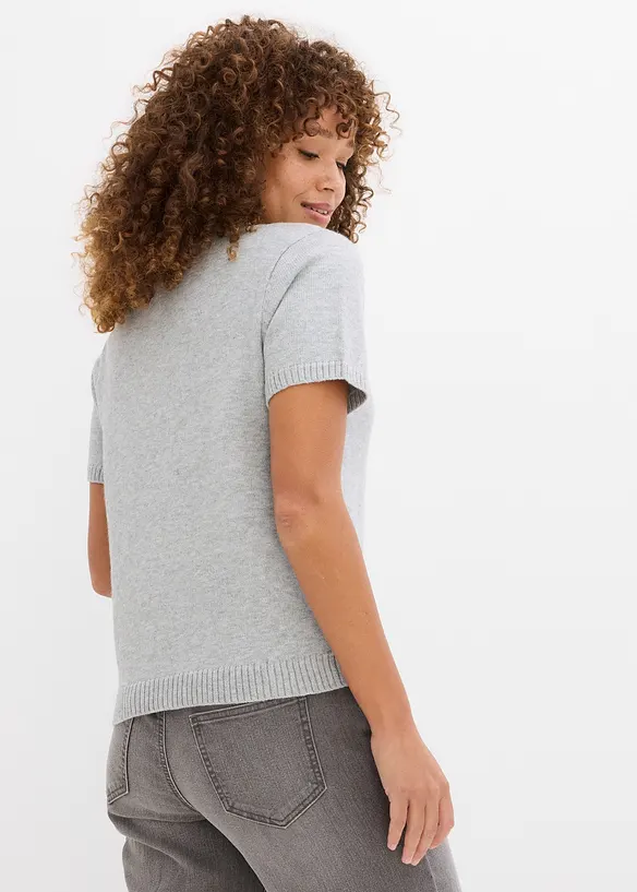 Gilet manches courtes en maille, bonprix