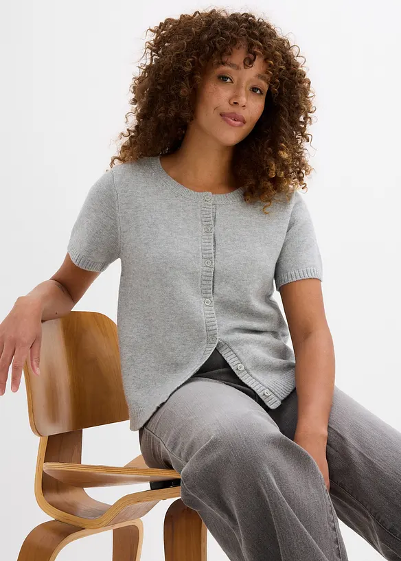 Gilet manches courtes en maille, bonprix