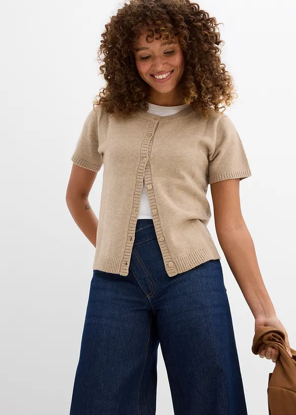 Gilet manches courtes en maille, bonprix