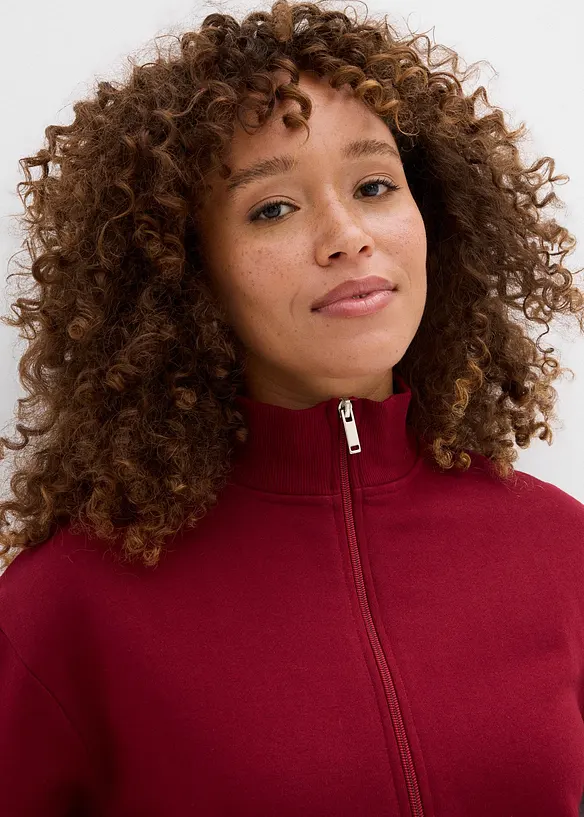 Sweat zippé 100% coton, bonprix