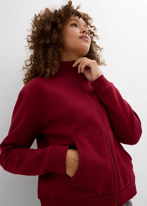 Sweat zippé 100% coton, bonprix