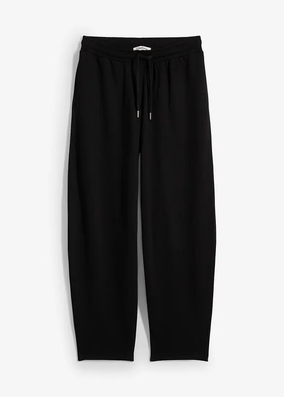 Pantalon barrel en molleton 100% coton, bonprix