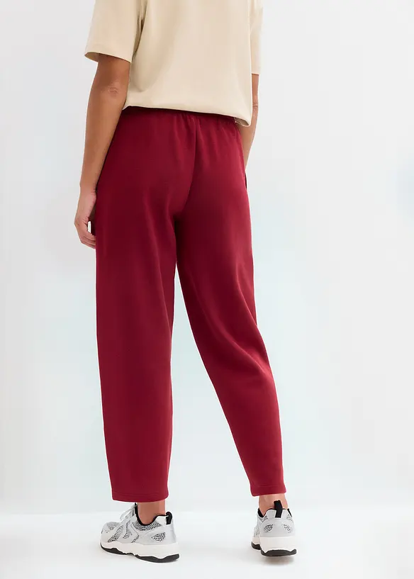 Pantalon barrel en molleton 100% coton, bonprix