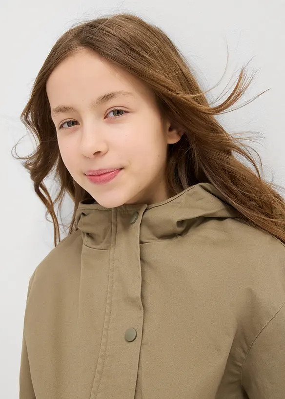 Veste en twill avec poches plaquées et capuche, bonprix