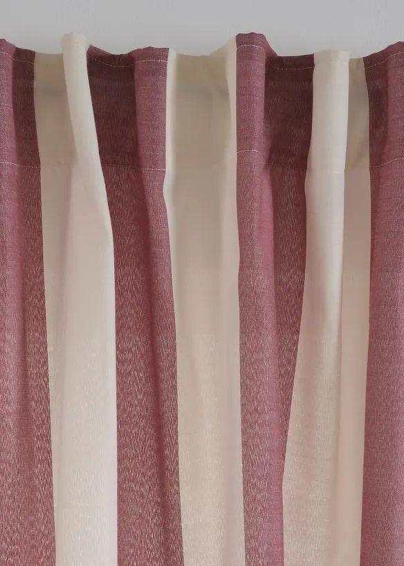 Rideau rayé avec polyester recyclé (1 pce), bonprix