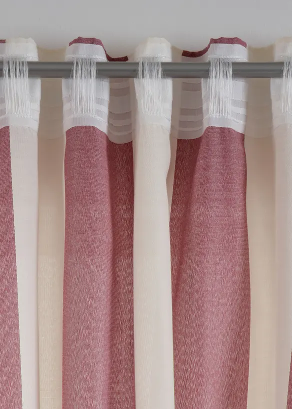 Rideau rayé avec polyester recyclé (1 pce), bonprix