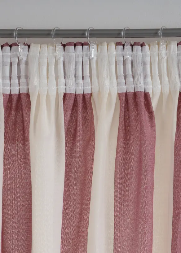 Rideau rayé avec polyester recyclé (1 pce), bonprix