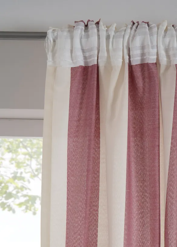 Rideau rayé avec polyester recyclé (1 pce), bonprix