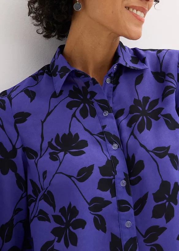 Chemisier imprim&eacute; en mousseline, bonprix