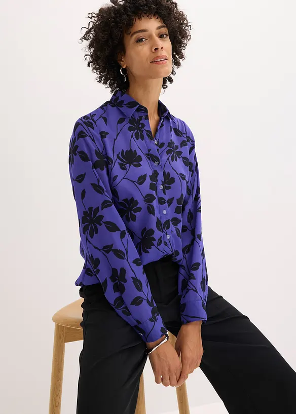 Chemisier imprim&eacute; en mousseline, bonprix