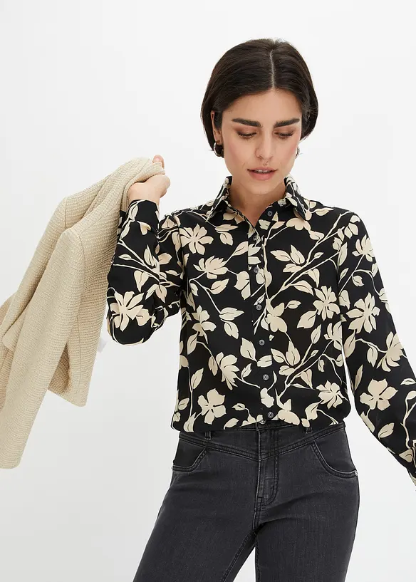 Chemisier imprimé en mousseline, bonprix