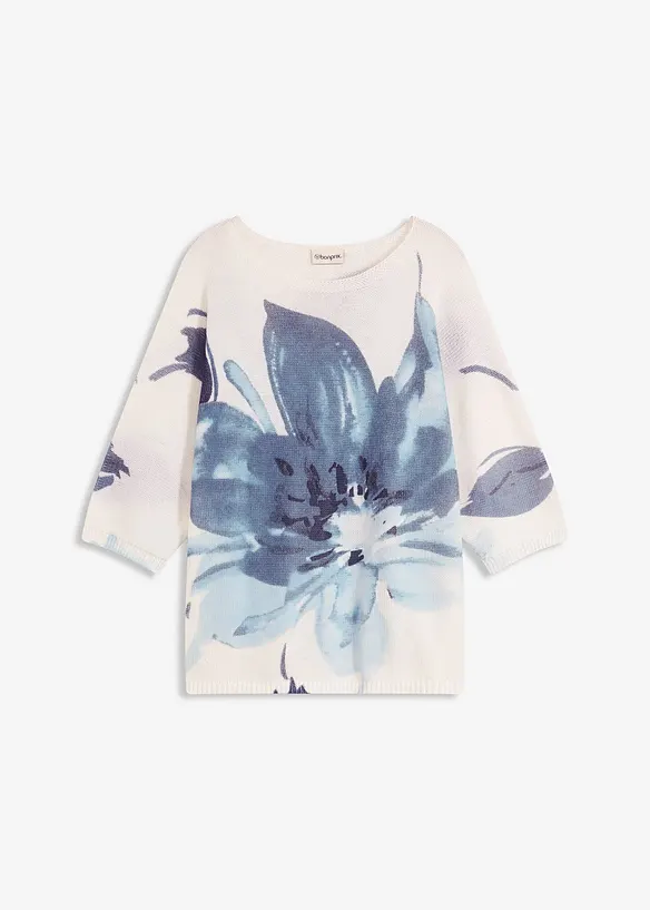 Pull à imprimé floral, bonprix