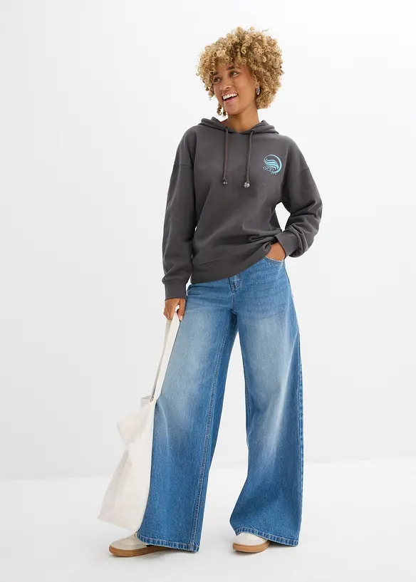 Sweat à capuche 100% coton, bonprix