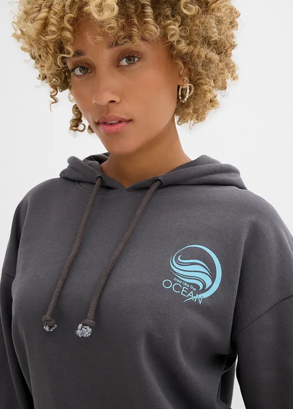 Sweat à capuche 100% coton, bonprix