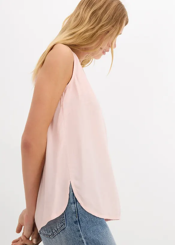Blouse sans manches en viscose douce, bonprix