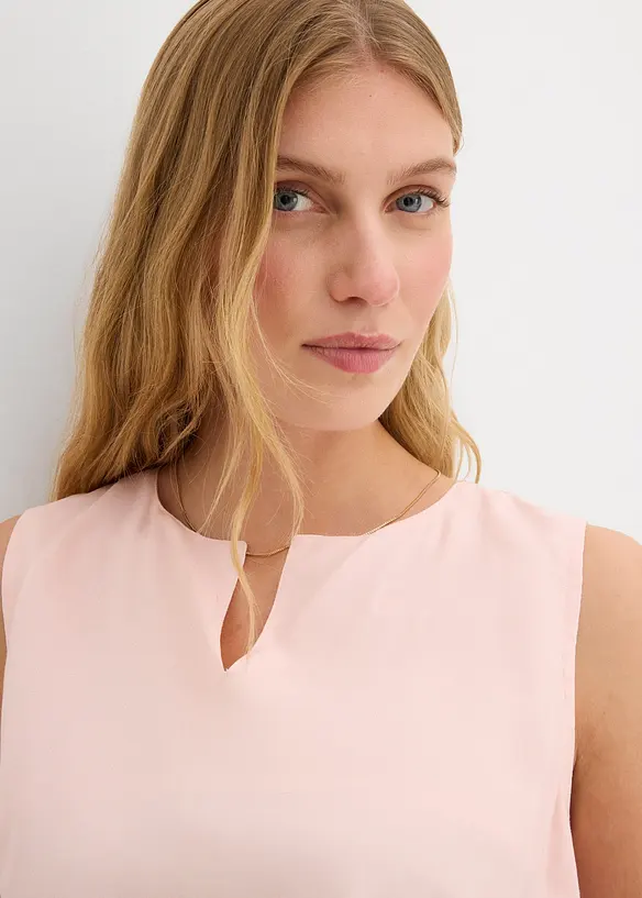 Blouse sans manches en viscose douce, bonprix