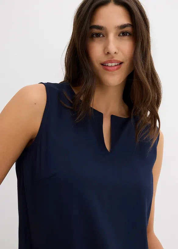 Blouse sans manches en viscose douce, bonprix