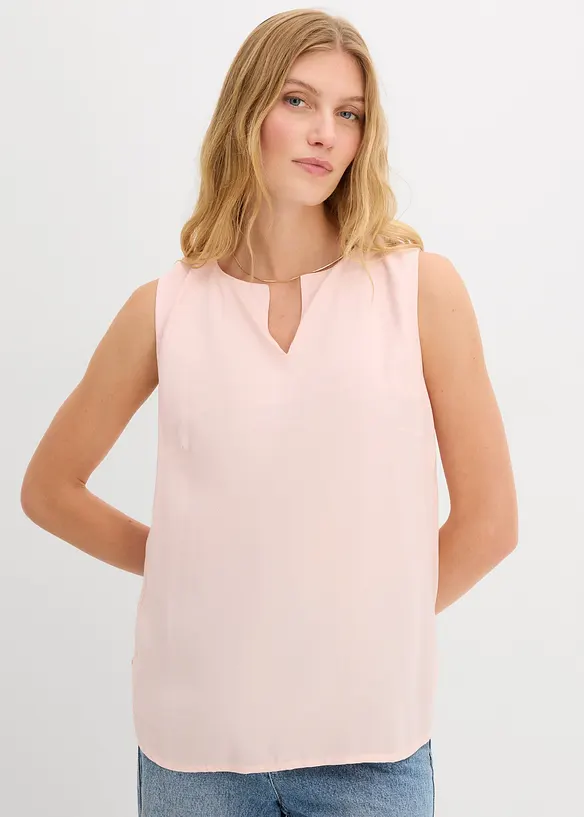 Blouse sans manches en viscose douce, bonprix