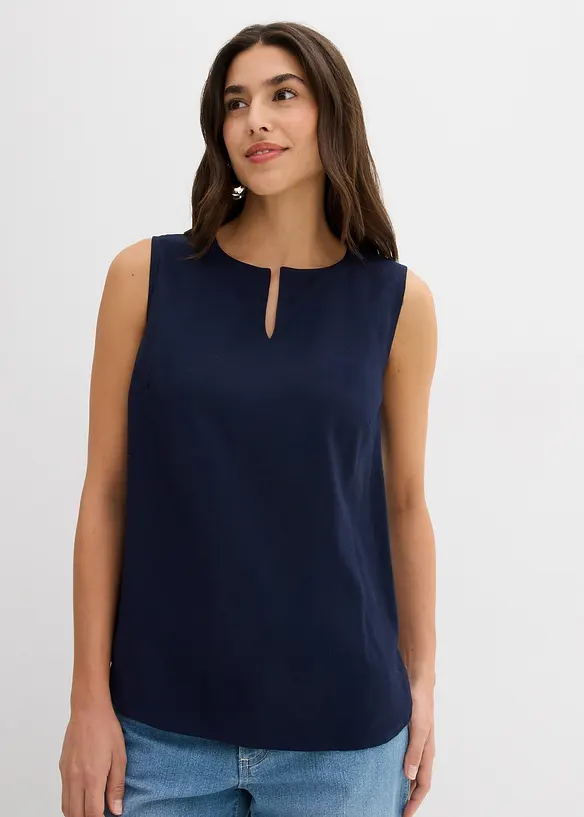 Blouse sans manches en viscose douce, bonprix