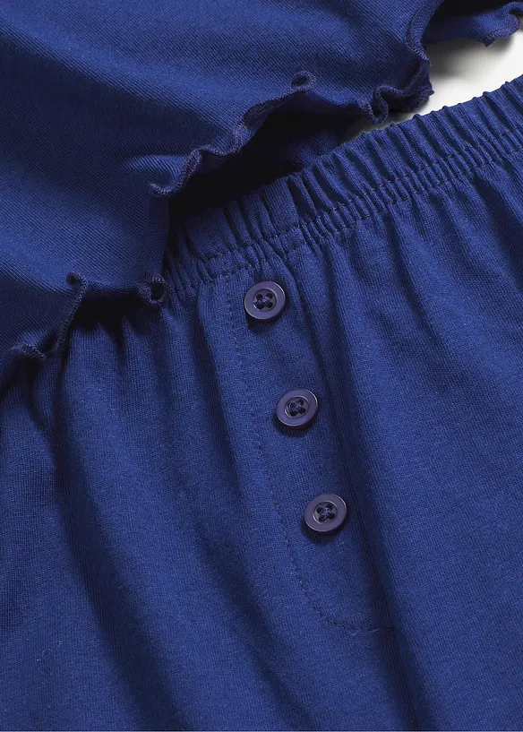 Pyjashort avec T-shirt à col boutonné, bonprix