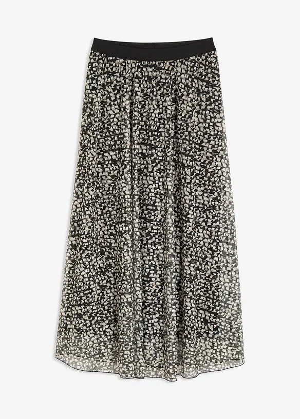 Jupe en jersey et mesh, bonprix