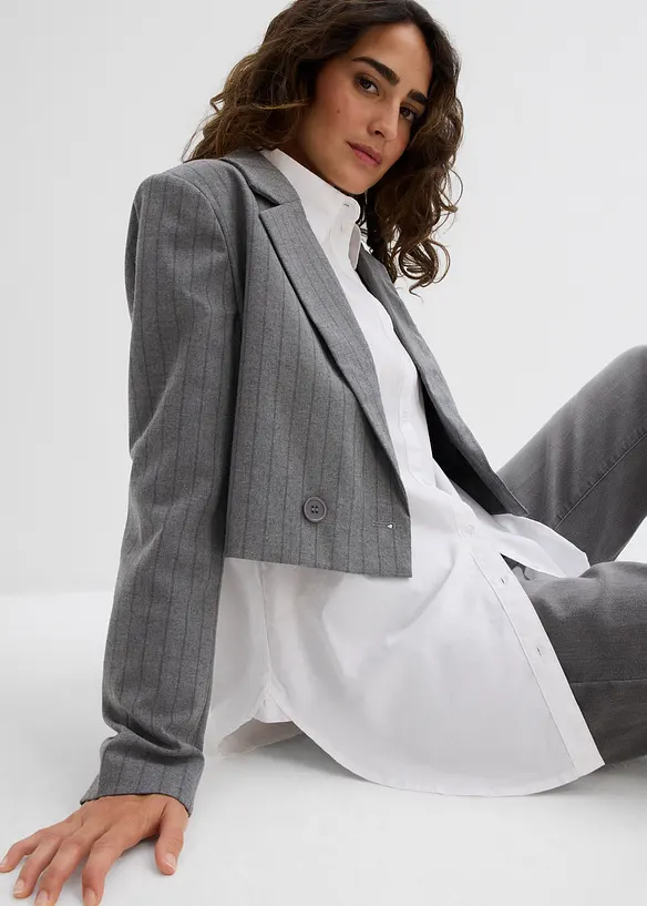 Blazer court avec col à revers, bonprix