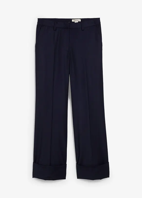 Pantalon évasé avec laine, bonprix