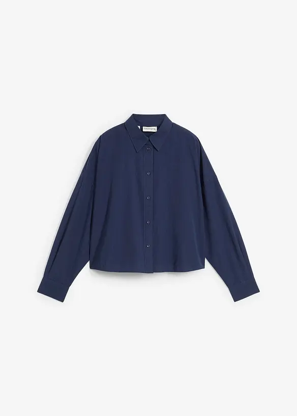 Chemisier court et oversize en coton et soie, bonprix