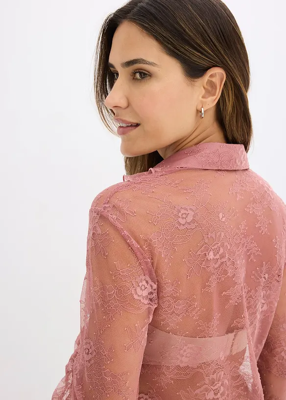 Blouse à dentelle tendance, bonprix