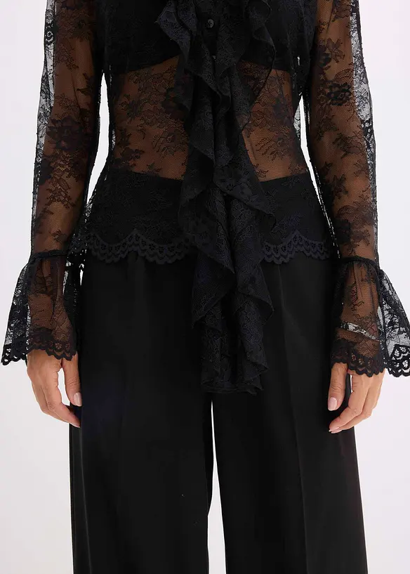 Blouse à dentelle tendance, bonprix