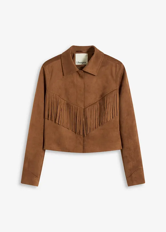 Veste en suédine à franges, bonprix