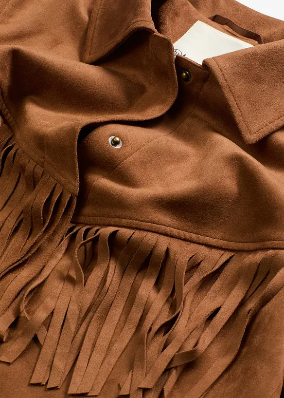 Veste en suédine à franges, bonprix