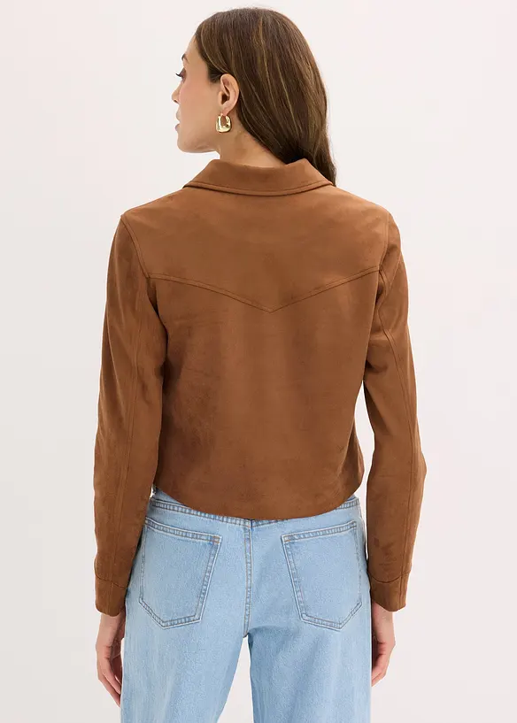 Veste en suédine à franges, bonprix