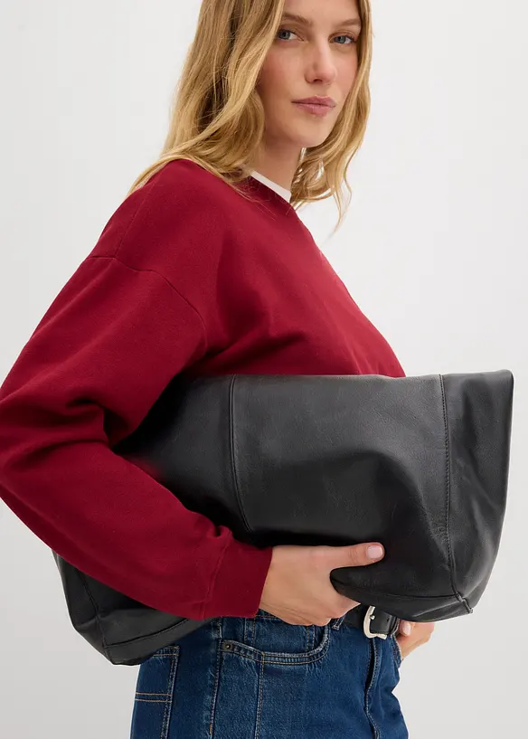 Sweat oversize court 100% coton, bonprix