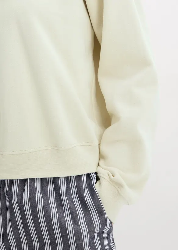 Sweat oversize court 100% coton, bonprix