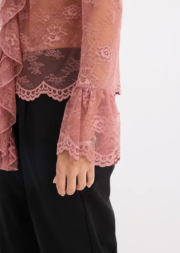Blouse à dentelle tendance, bonprix