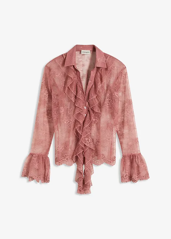 Blouse à dentelle tendance, bonprix