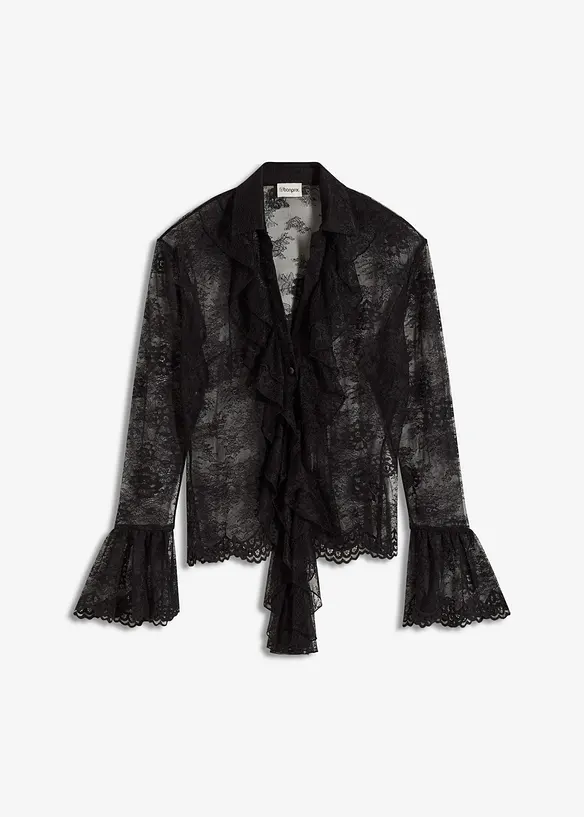 Blouse à dentelle tendance, bonprix